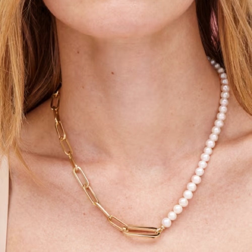 Kendra Scott Ashton Half Chain 14 Karat Yellow Gold Plated Pendant